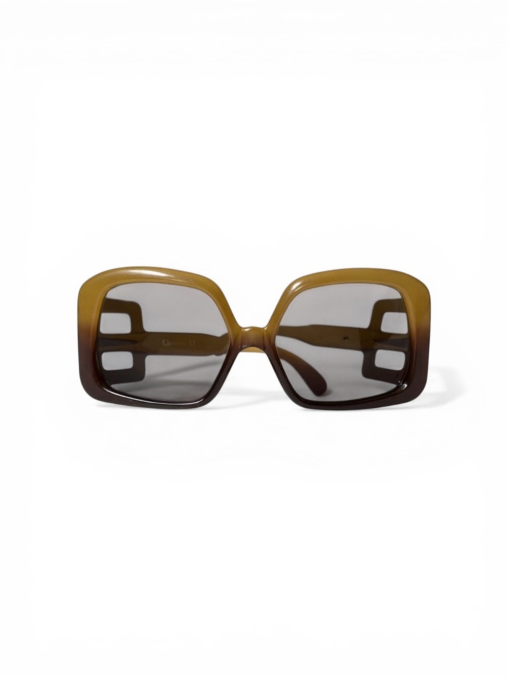 Vintage 1970s Christian Dior 737 Honey Optyl Sunglasses – RARE Oversized - Picture 2 of 7